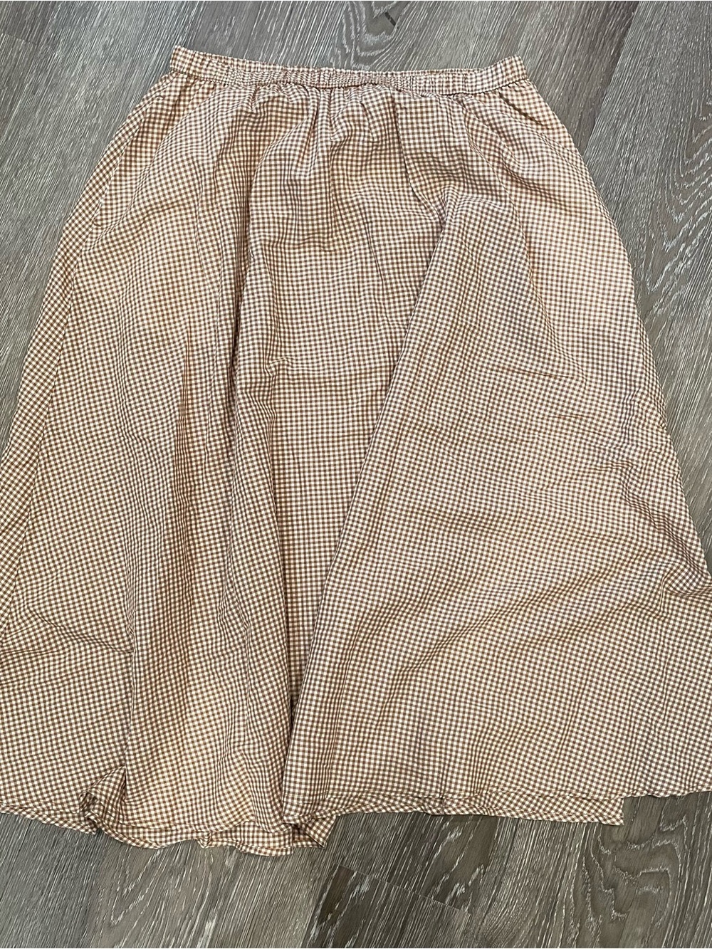 a new day Brown Gingham Maxi Skirt Women’s size Medium